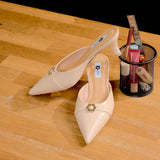 Lyra Hana Mules in Beige