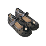 Mini Pointe Ballerina Flats in Hana Polka Black