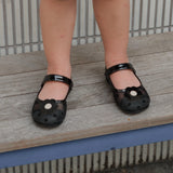 Mini Pointe Ballerina Flats in Hana Polka Black