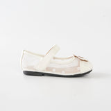 Mini Pointe Ballerina Flats in Hana Polka White
