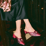 Moment Mules 2.0 in Maroon Mesh