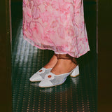 Moment Mules 2.0 in White Mesh