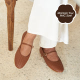 Pointe Ballerina Flats in Woven Brown
