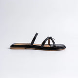 Refined Ribbon Sandals in Black