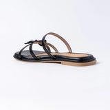 Refined Ribbon Sandals in Black