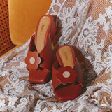Rosie Wedges in Hana Camel Brown