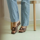 Rosie Wedges in Hana Espresso