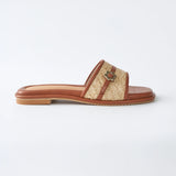 Summertime Sandals in Hana Rattan Beige & Brown