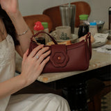 Iconic Saddle Bag in Maroon