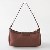 Iconic Suede Saddle Bag In Espresso