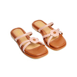 Serene Sandals in Hana Dusty Pink & Brown