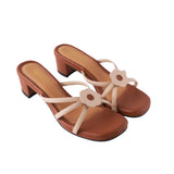 Strappy Heels in Hana Beige