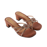 Strappy Heels in Hana Almond