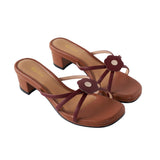 Strappy Heels in Hana Maroon