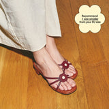 Strappy Heels in Hana Maroon