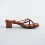 Strappy Heels in Hana Maroon