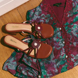 Strappy Heels in Hana Maroon