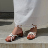 Strappy Heels in Hana White