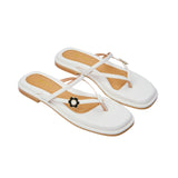 Thongs Hana Flats in White
