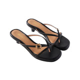 Thongs Hana Heels in Black