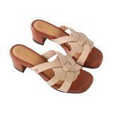 Weave Heels in Hana Beige