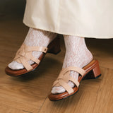 Weave Heels in Hana Beige