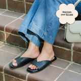 Woven Sandals in Black