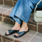 Woven Sandals in Black