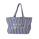 Wellness Blue Stripe Tote Bag