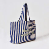 Wellness Blue Stripe Tote Bag
